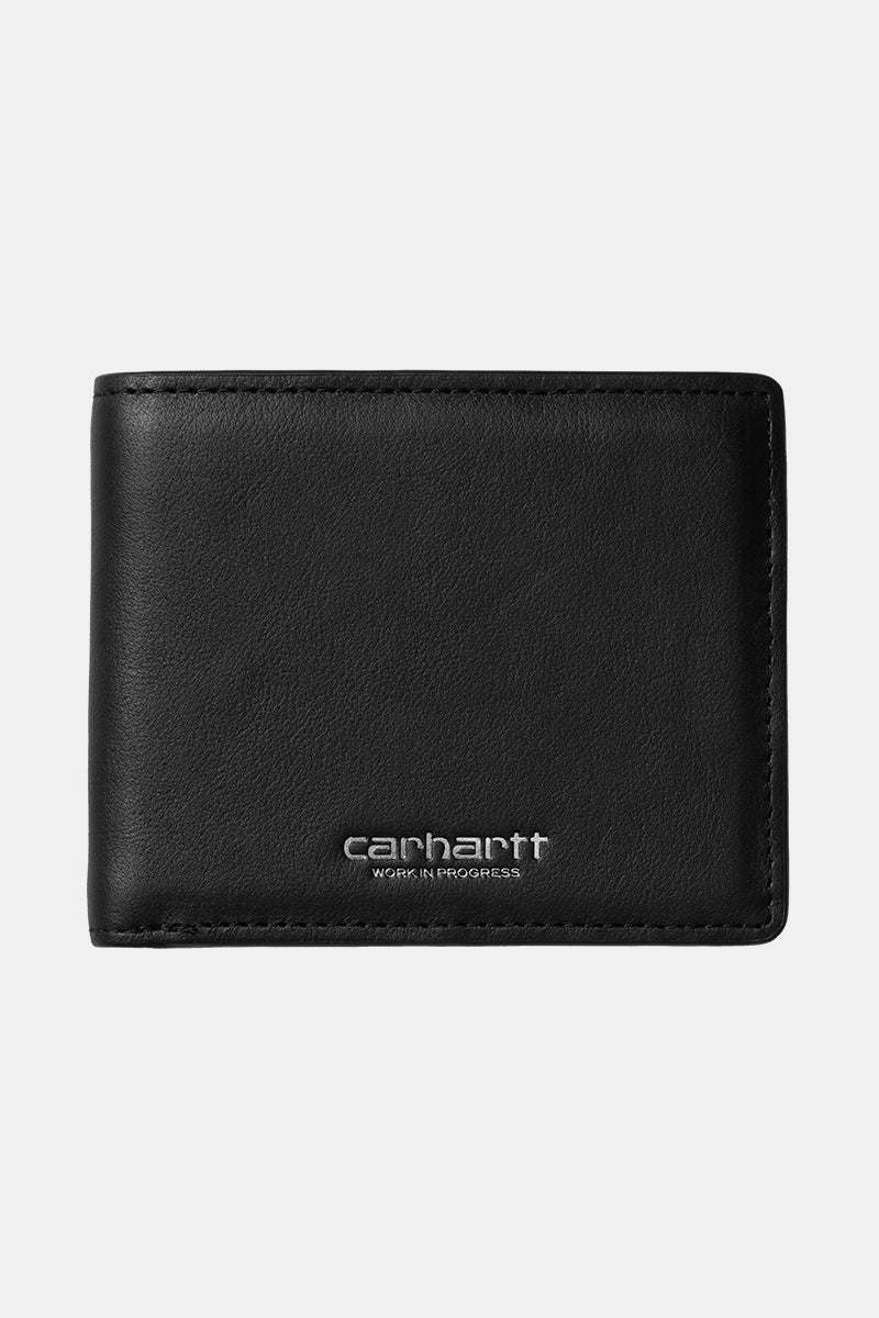 Carhartt WIP Vegas Billfold Wallet (Leather Black/Silver) | Wallets