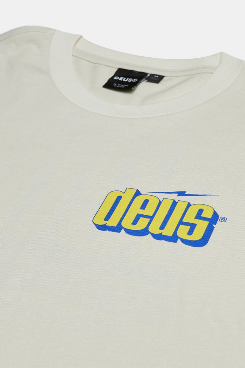 Deus Bolter Tee Organic Cotton T-Shirt (Vintage White) | T-Shirts