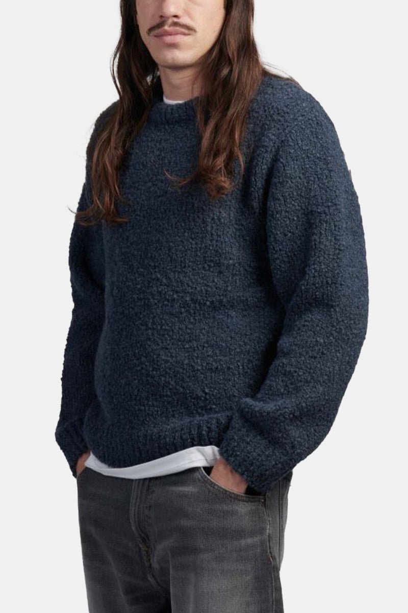 Edwin Dun Textured Sweatshirt (Ink Blue) | Sweaters