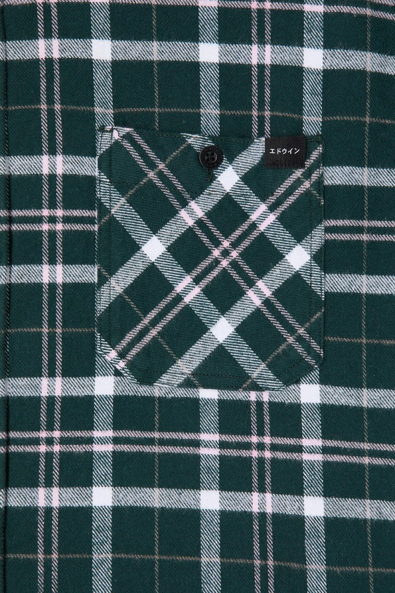 Edwin Labour Shirt LS (Pine Grove Pink Garment Wash) | Shirts