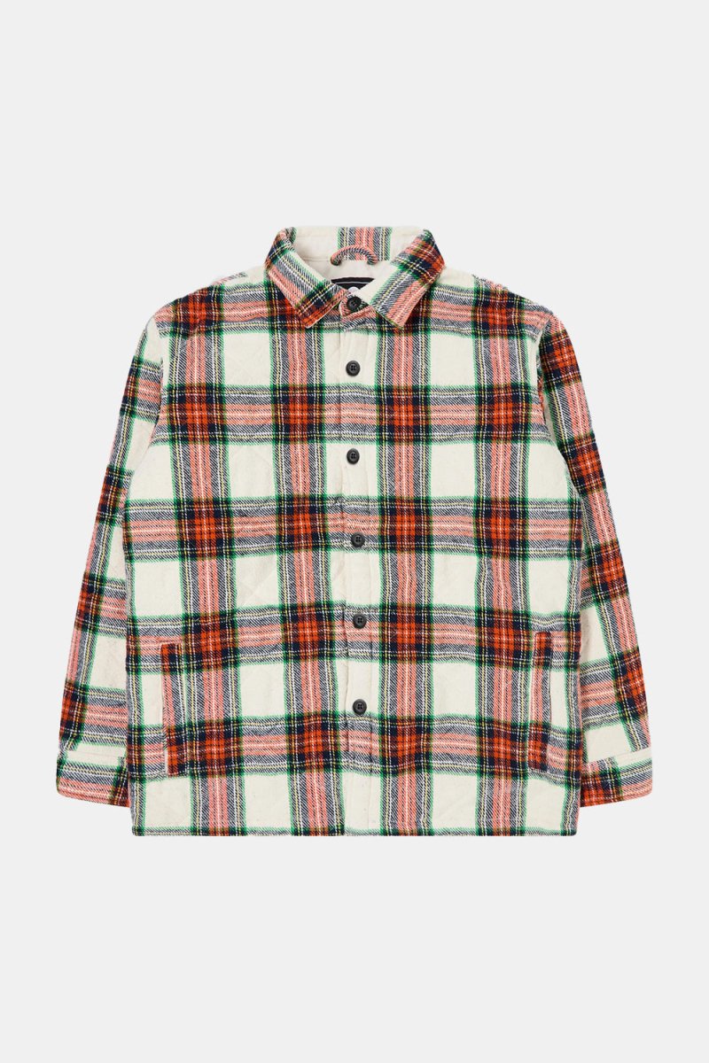 Edwin Sven Heavy Lined Shirt (White/Red) | Shirts