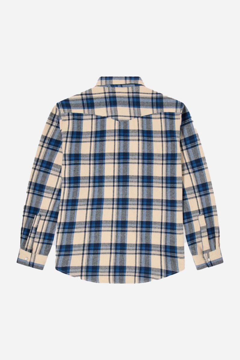 Edwin Work Long Sleeve Shirt (Navy/Green) | Shirts