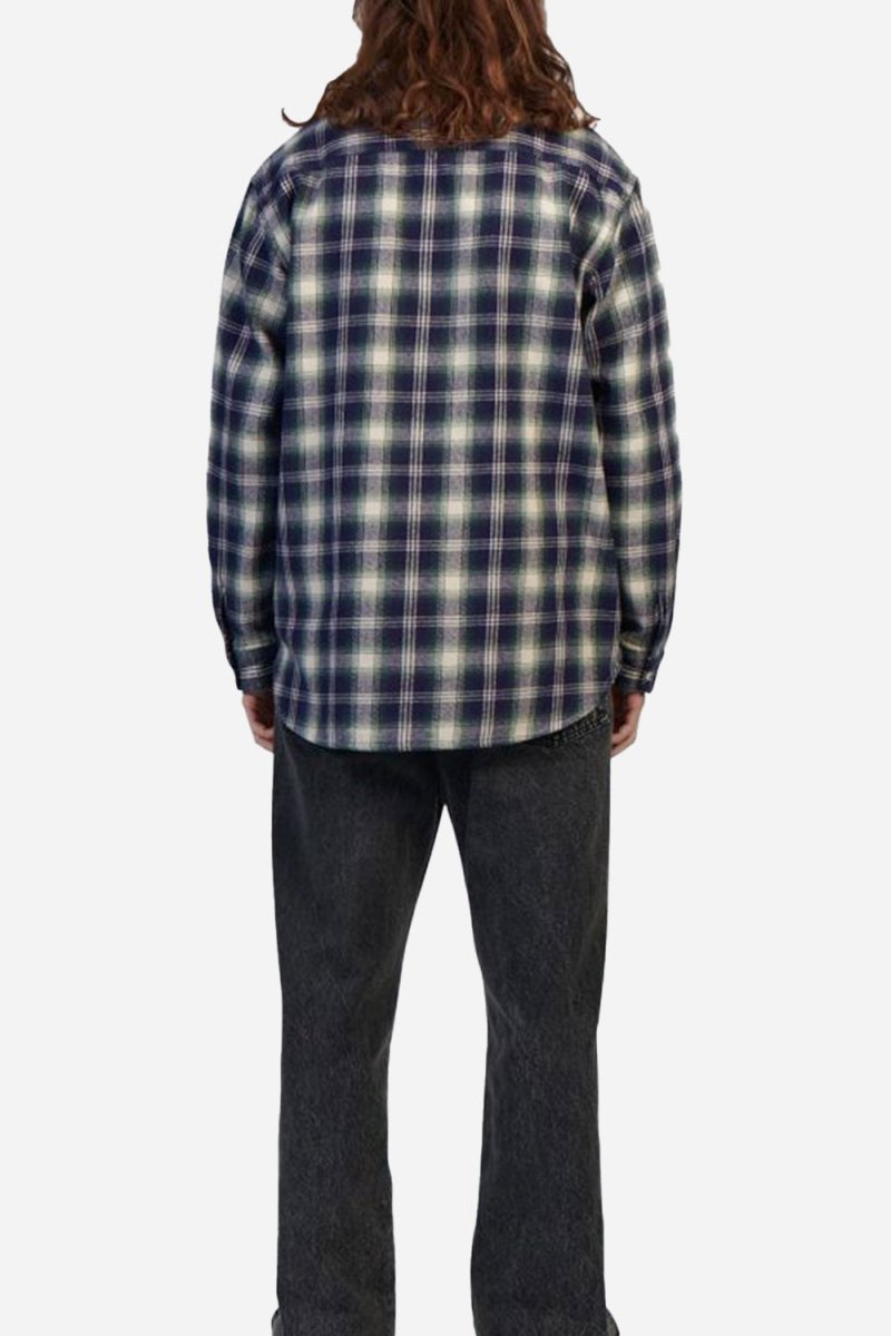Edwin Work Long Sleeve Shirt (Navy/Green) | Shirts