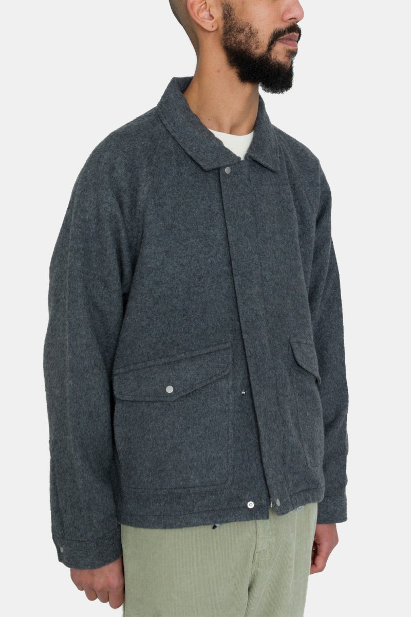 Folk Winter Cropped Coat (Charcoal Wool) | Jackets