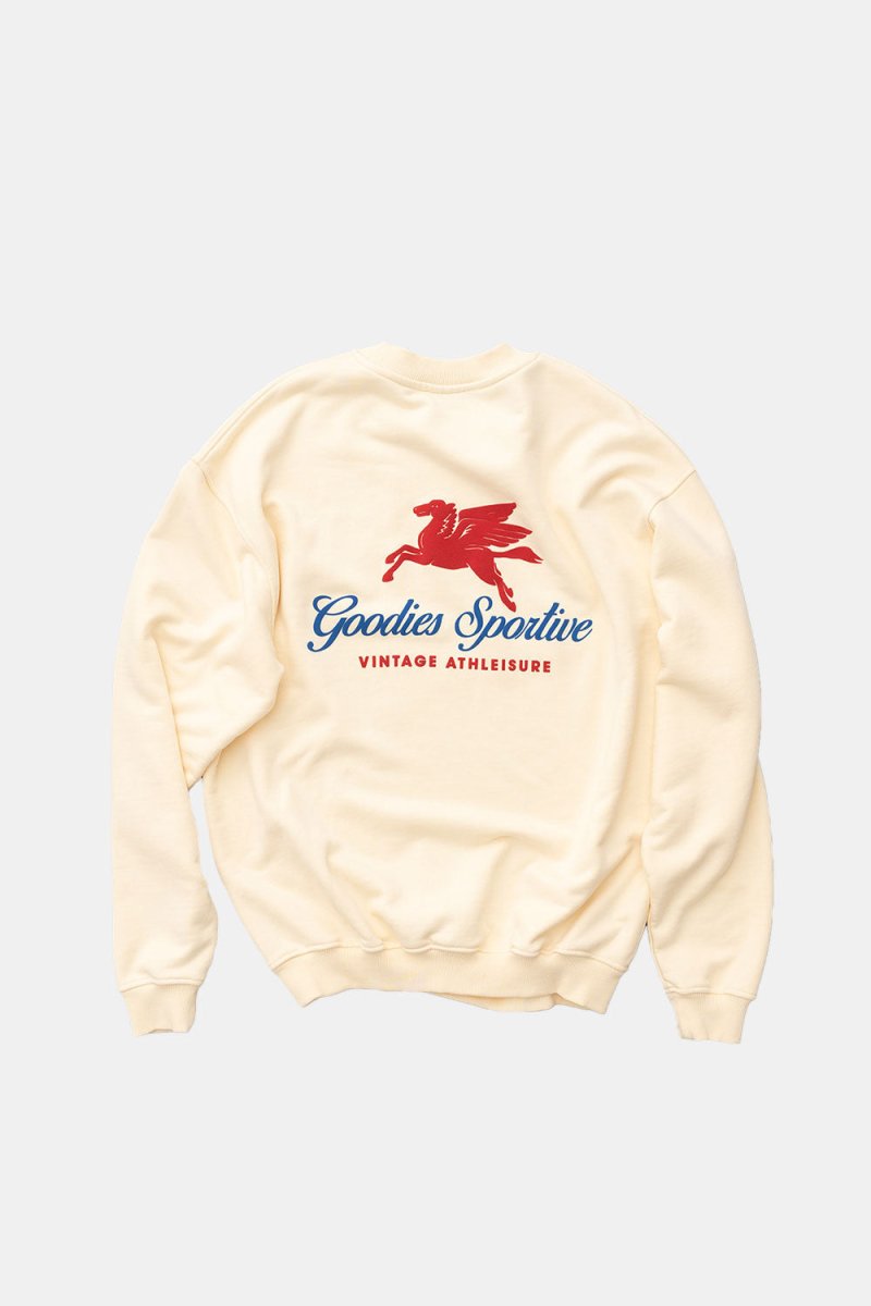 Goodies Sportive Pegasus Butter Crewneck (Ecru) | Sweaters