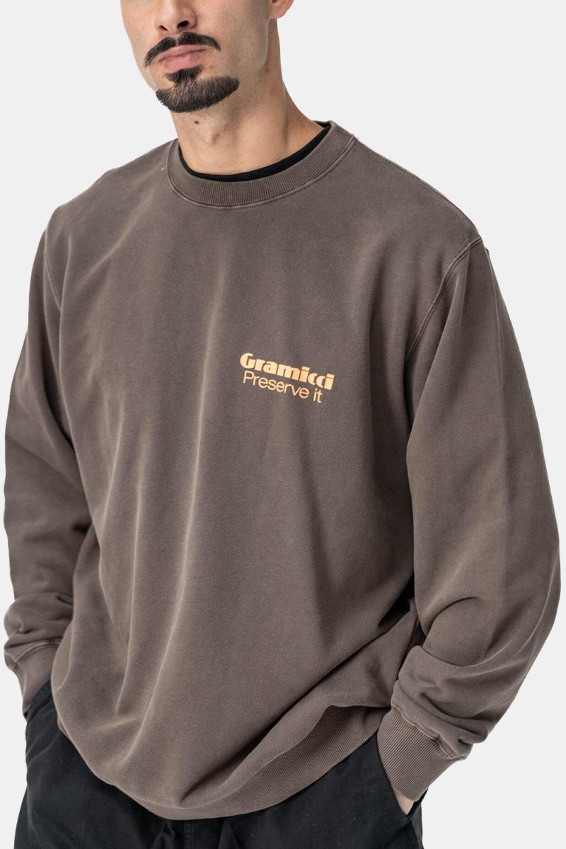 Gramicci Preserve-it Sweatshirt (Brown Pigment) | Sweaters