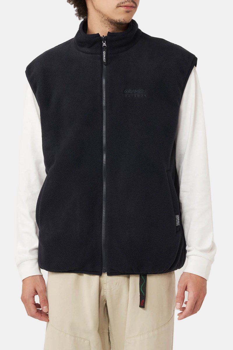 Gramicci Reversible Fleece Vest (Dark Navy) | Sweaters