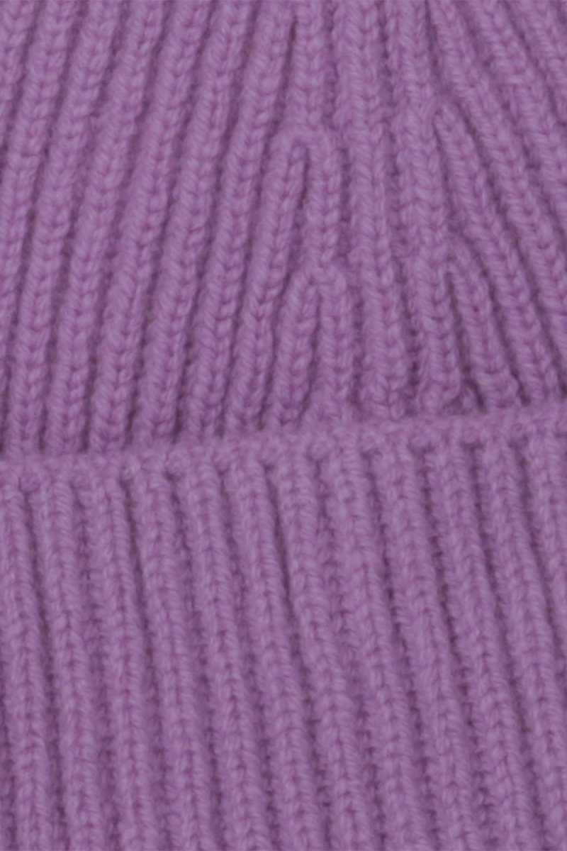 Half Dozen Pure Cashmere Fisherman Beanie (Purple) | Hats