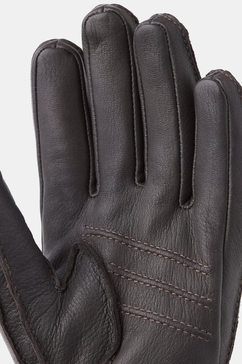 Hestra Deerskin Primaloft Rib Gloves (Dark Brown) | Gloves