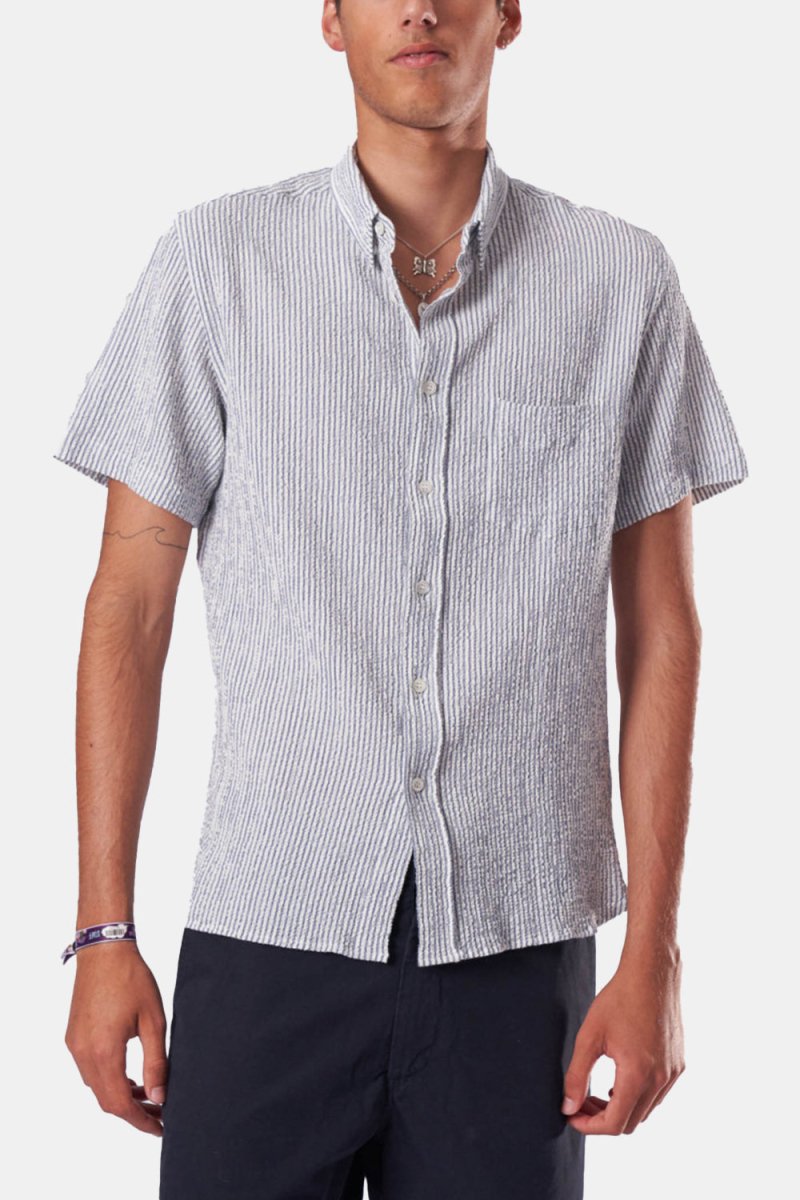 La Paz Ribeiro Pocket Short Sleeve Shirt (Dark Blue Navy Stripes) | Shirts