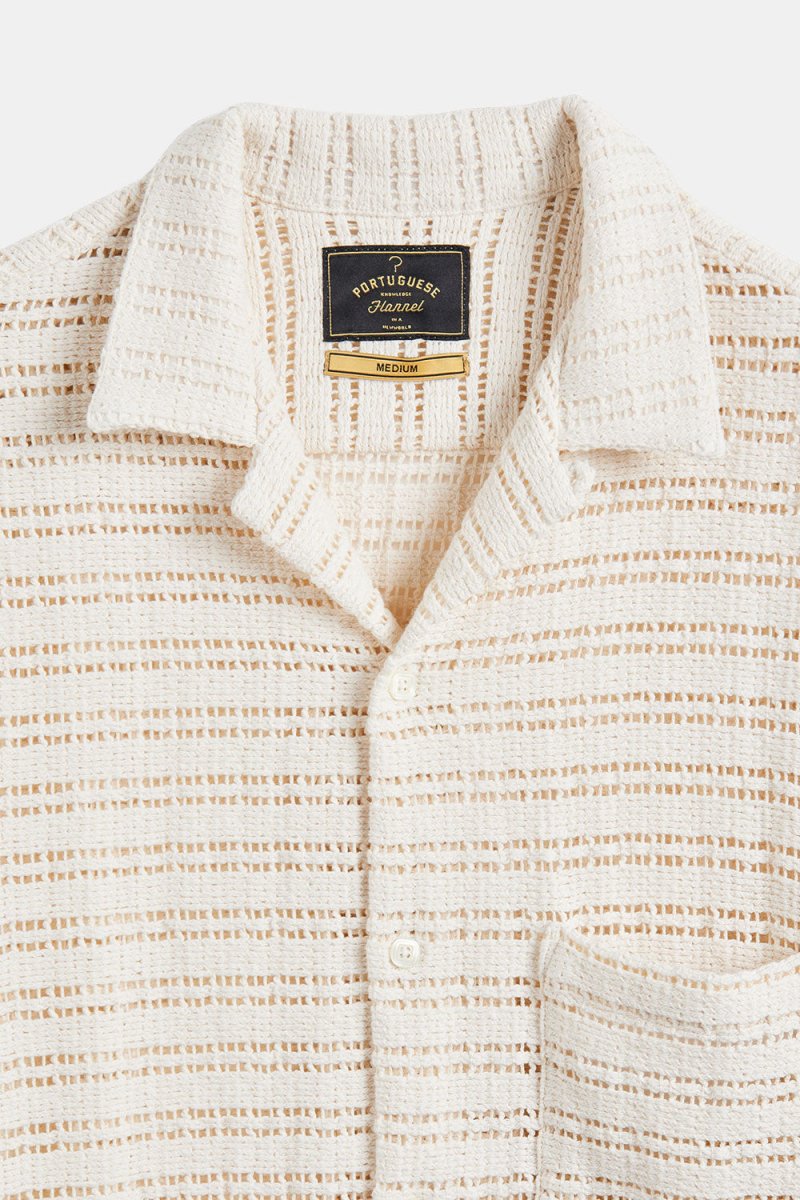 Portuguese Flannel Drove Knit (Ecru) | Shirts