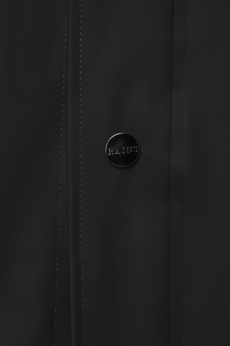 Rains Short Hooded Coat (Black) | Jackets