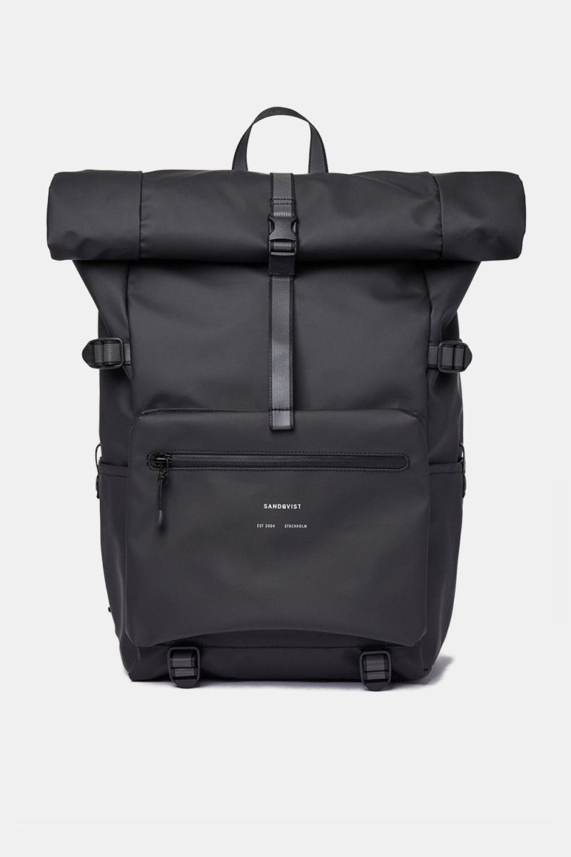 Sandqvist Ruben 2.0 Water-Resistant Rolltop Backpack (Black) | Bags