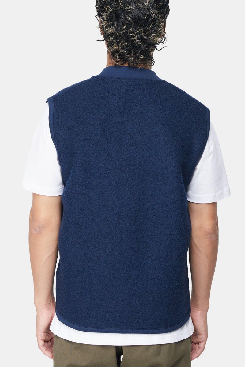 Universal Works Zip Waistcoat (Indigo Blue) | Vests