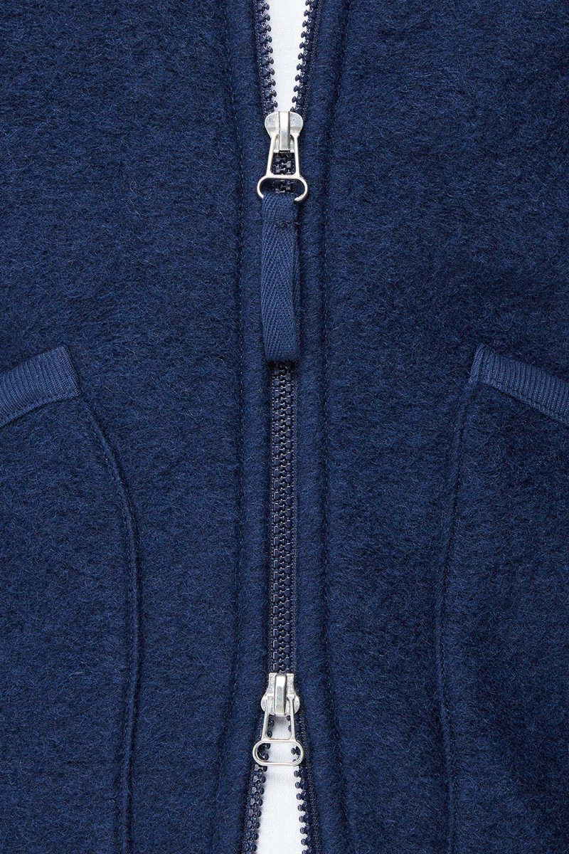 Universal Works Zip Waistcoat (Indigo Blue) | Vests