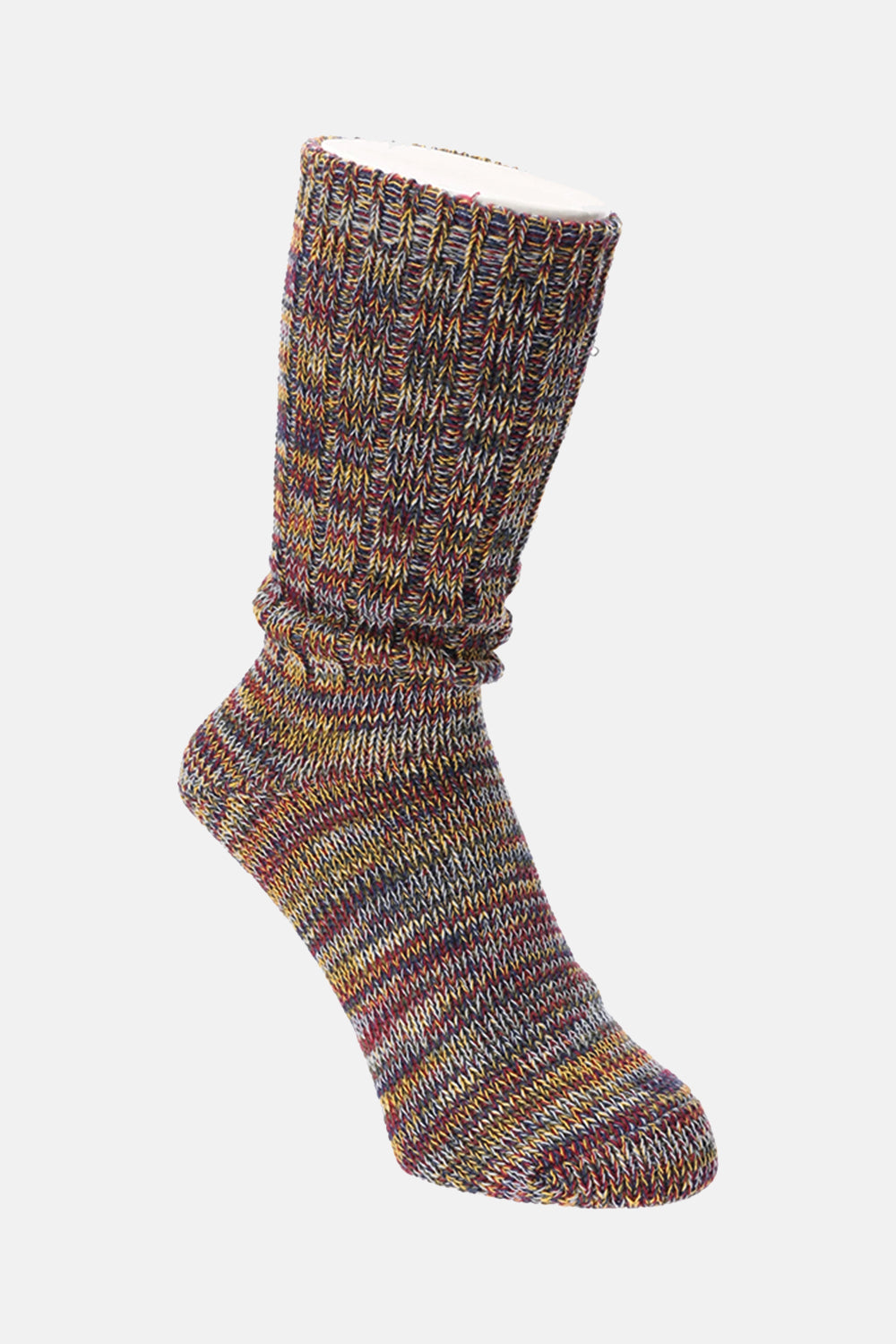 Anonymous Ism 5 Colour Mix Crew Socks (Wine Mix) | Number Six