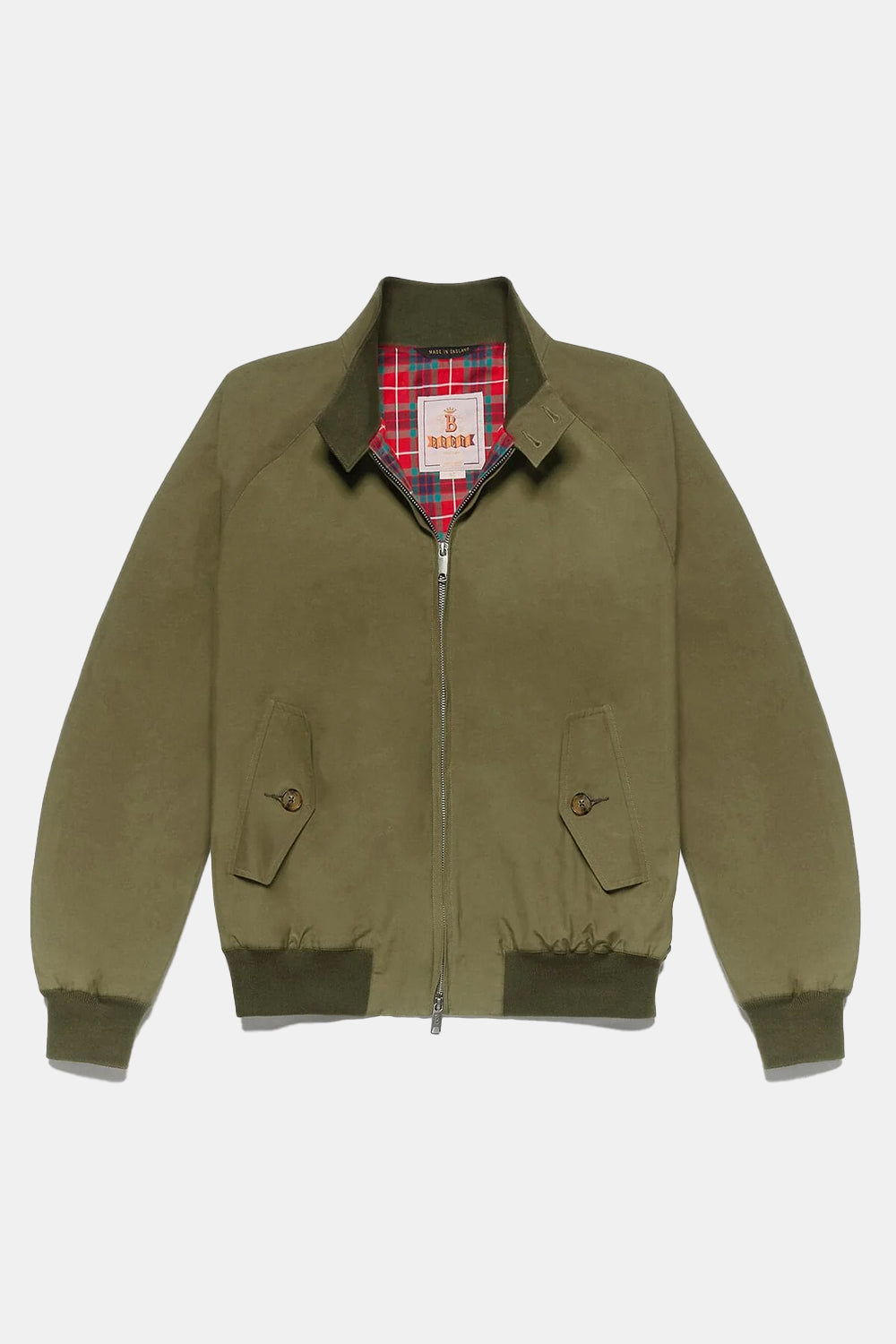 Baracuta G9 Classic Cotton-Blend Harrington Jacket (Army Green) | Number Six