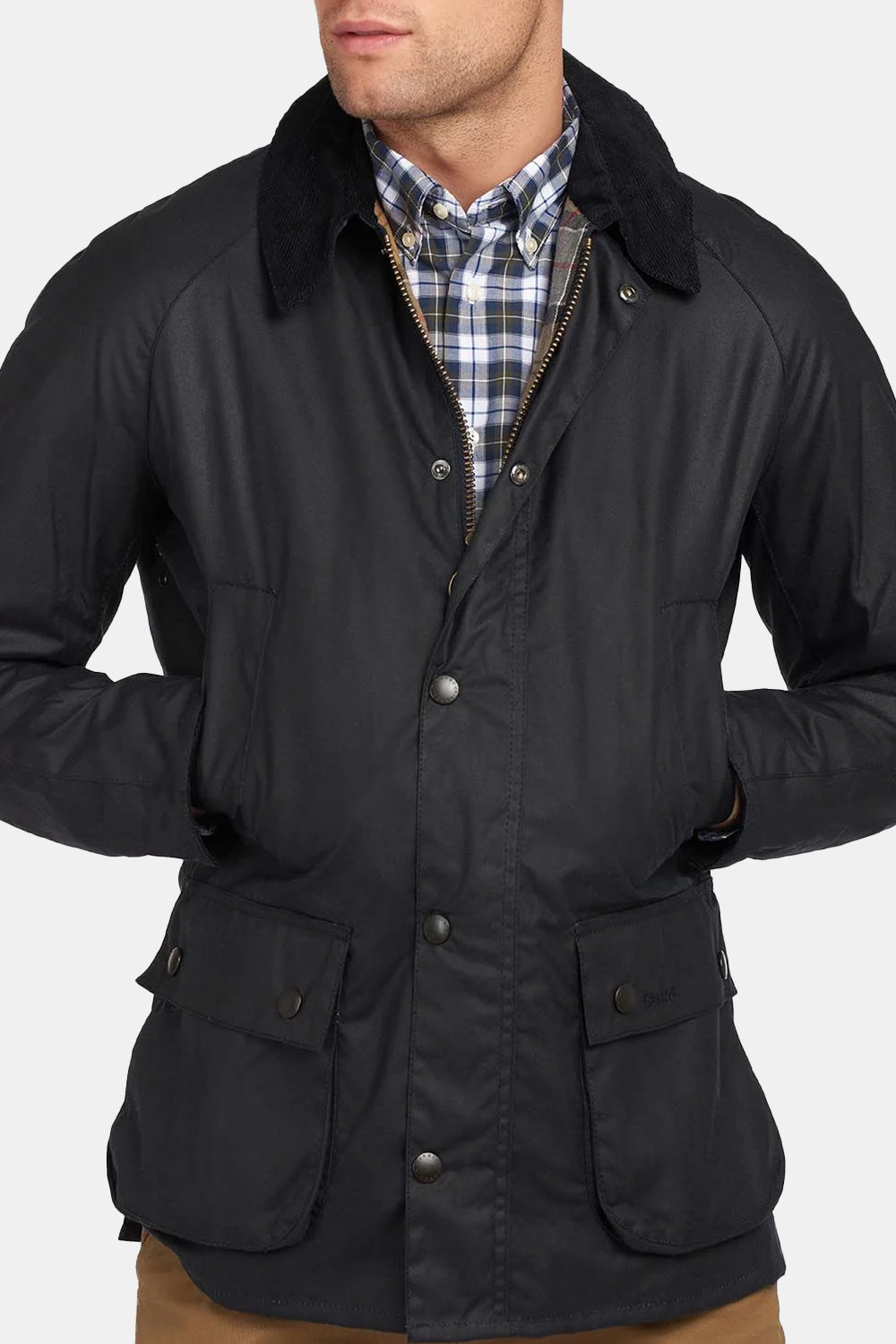 Barbour Ashby Waxed Jacket (Navy)