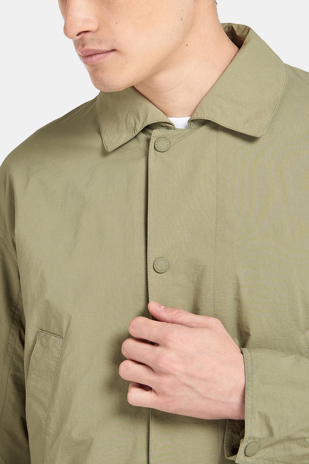 Barbour White Label Kyoto Casual (Bleached Olive) | Number Six