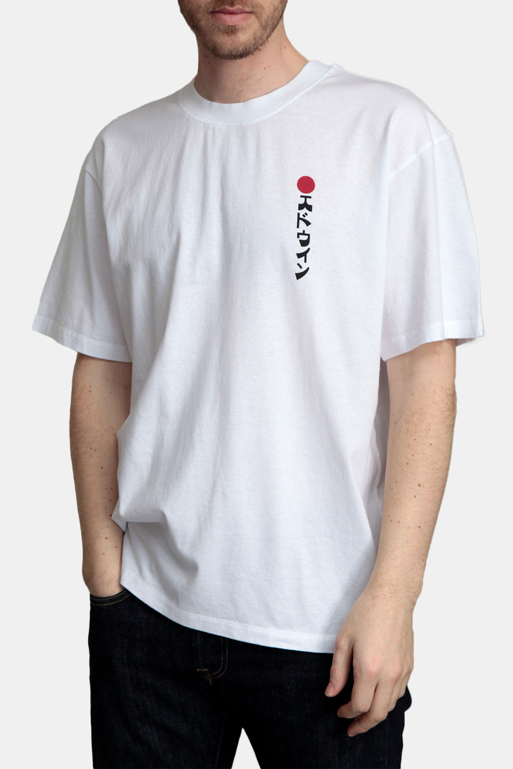 Edwin Kamifuji Japanese Sun T-Shirt (White) | Number Six