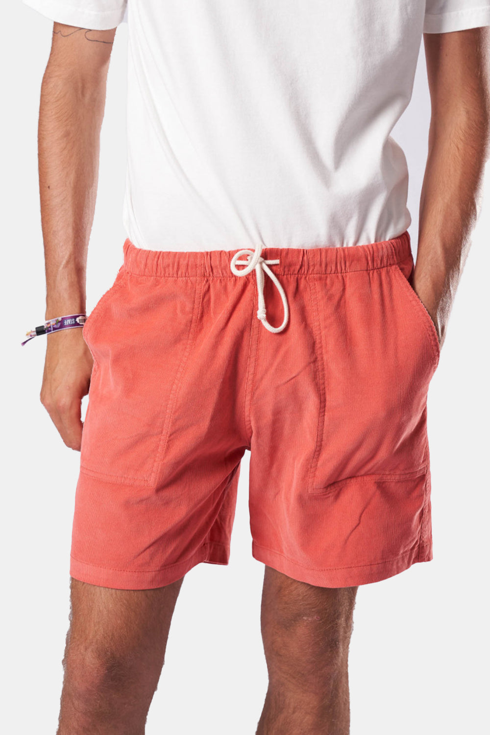 La Paz Formigal Baby Cord Beach Shorts (Spiced Coral) | Number Six