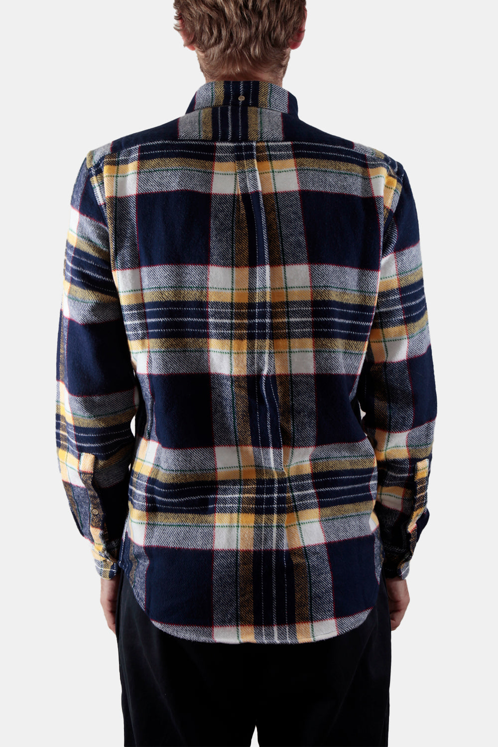 Portuguese Flannel Equi Check ESP Shirt (Blue / White / Yellow) | Number Six