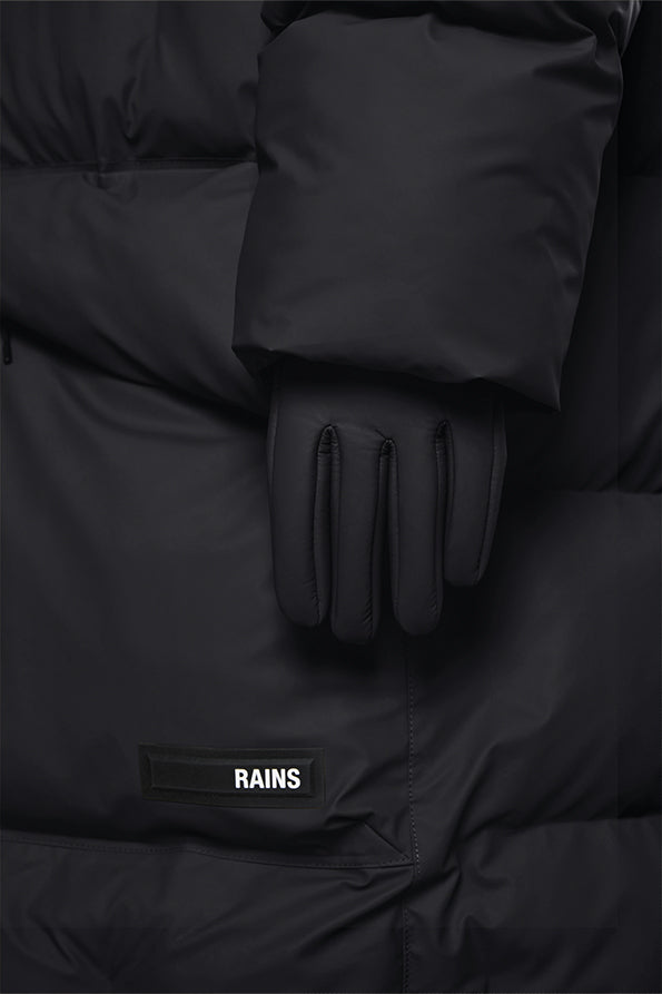 Rains Fleece Lined Touchscreen Tipped Gloves (Black) | Number Six