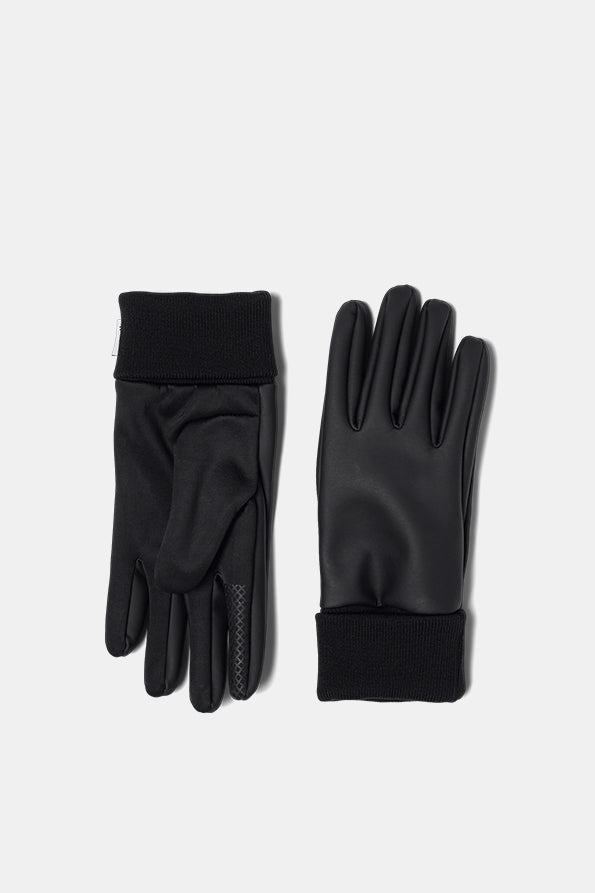 Rains Fleece Lined Touchscreen Tipped Gloves (Black) | Number Six