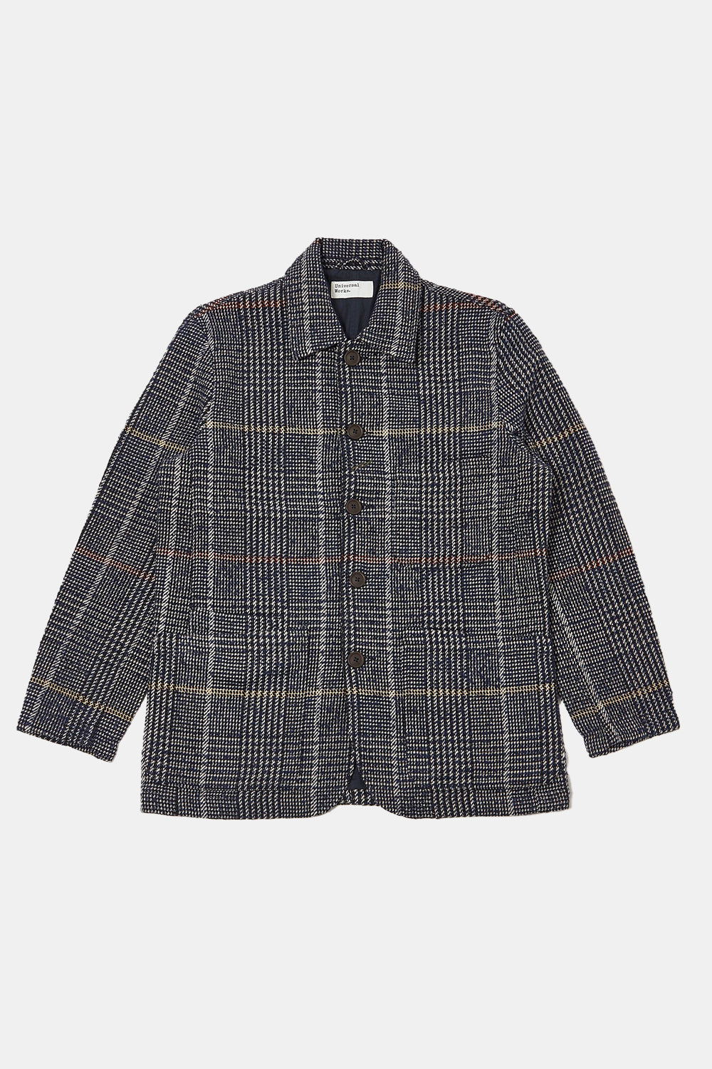 Universal Works Long Sleeved Utility Shirt (Navy Dogtooth Check)