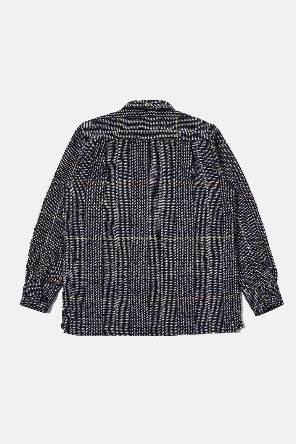Universal Works Long Sleeved Utility Shirt (Navy Dogtooth Check)