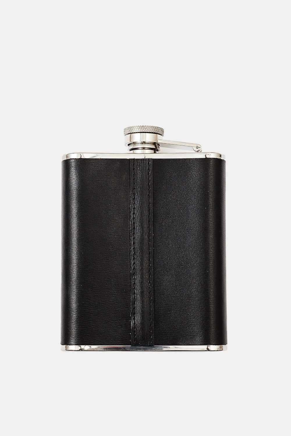 Zippo Hip Flask (Black Leather) | Number Six